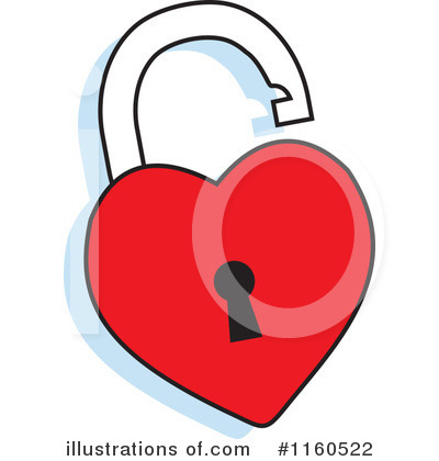 Royalty-Free (RF) Heart Padlock Clipart Illustration by Johnny Sajem - Stock Sample #1160522