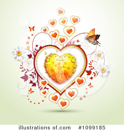 Royalty-Free (RF) Hearts Clipart Illustration by merlinul - Stock Sample #1099185