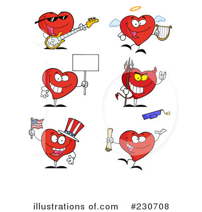 Royalty-Free (RF) Hearts Clipart Illustration by Hit Toon - Stock Sample #230708