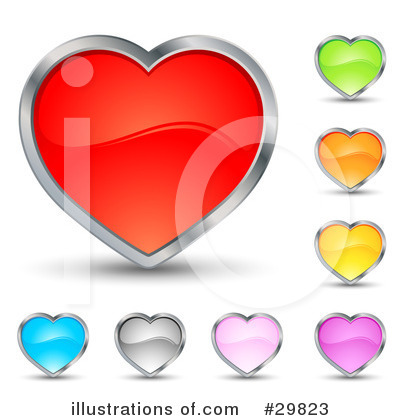 Royalty-Free (RF) Hearts Clipart Illustration by beboy - Stock Sample #29823