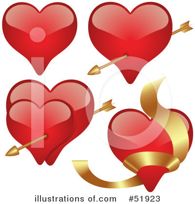 Royalty-Free (RF) Hearts Clipart Illustration by dero - Stock Sample #51923