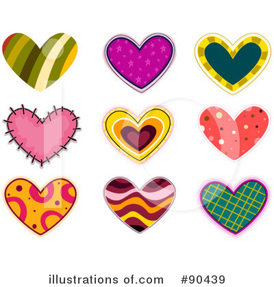 Royalty-Free (RF) Hearts Clipart Illustration by BNP Design Studio - Stock Sample #90439