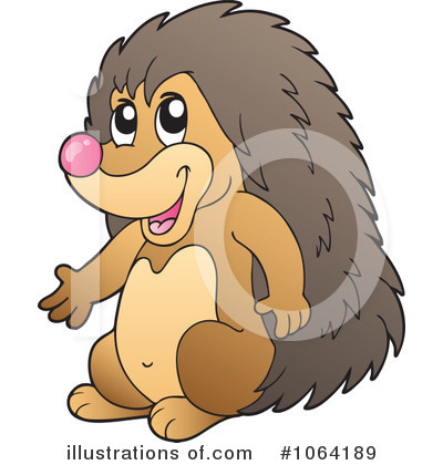 Royalty-Free (RF) Hedgehog Clipart Illustration by visekart - Stock Sample #1064189