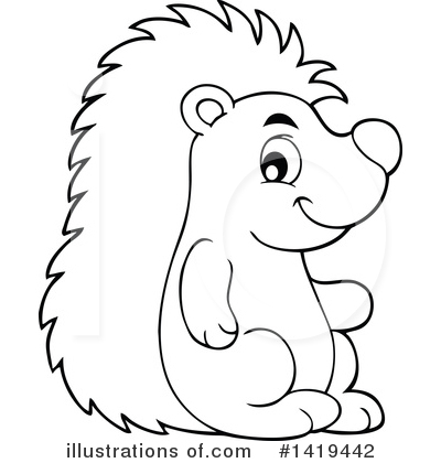 Royalty-Free (RF) Hedgehog Clipart Illustration by visekart - Stock Sample #1419442