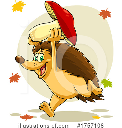 Royalty-Free (RF) Hedgehog Clipart Illustration by Hit Toon - Stock Sample #1757108