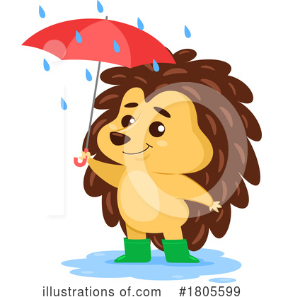 Royalty-Free (RF) Hedgehog Clipart Illustration by Hit Toon - Stock Sample #1805599