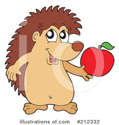 Royalty-Free (RF) Hedgehog Clipart Illustration by visekart - Stock Sample #212332