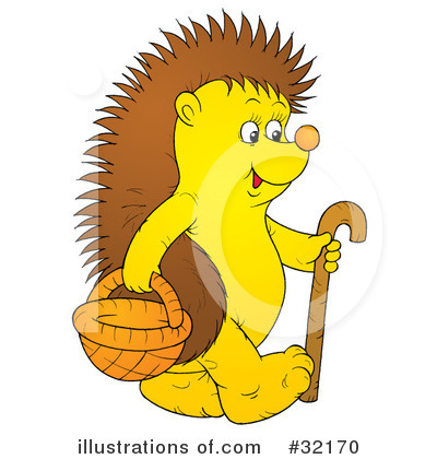 Royalty-Free (RF) Hedgehog Clipart Illustration by Alex Bannykh - Stock Sample #32170