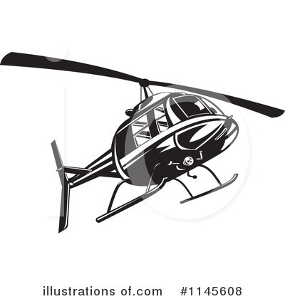 Royalty-Free (RF) Helicopter Clipart Illustration by patrimonio - Stock Sample #1145608