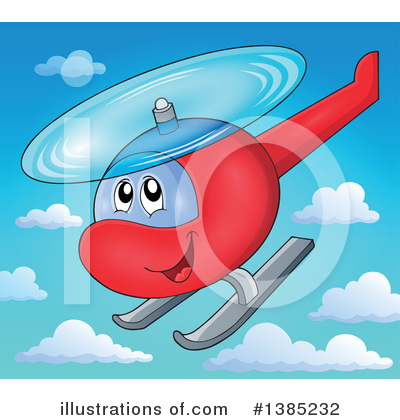 Royalty-Free (RF) Helicopter Clipart Illustration by visekart - Stock Sample #1385232