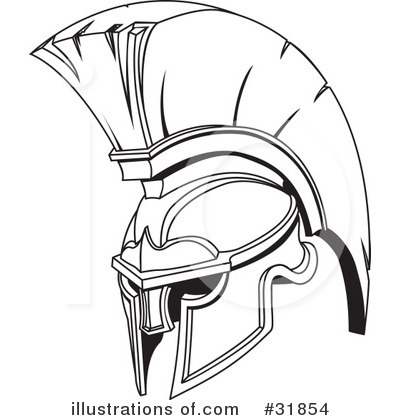 Trojan Helmet Clipart #31854 by AtStockIllustration