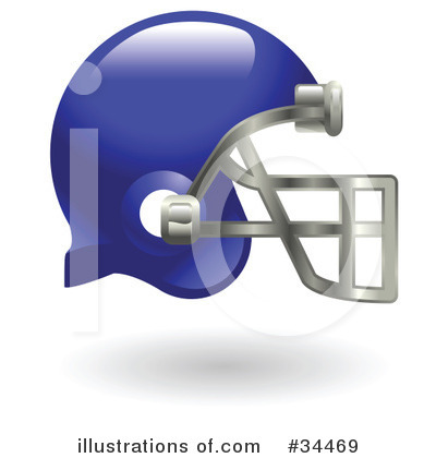 Football Helmet Clipart #34469 by AtStockIllustration