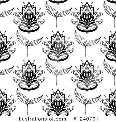 Royalty-Free (RF) Henna Flower Clipart Illustration by Vector Tradition SM - Stock Sample #1240791