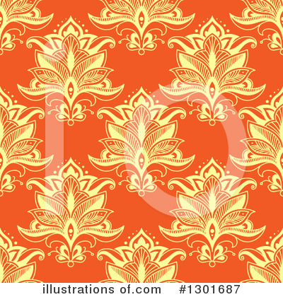Royalty-Free (RF) Henna Flower Clipart Illustration by Vector Tradition SM - Stock Sample #1301687