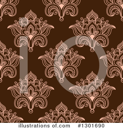 Royalty-Free (RF) Henna Flower Clipart Illustration by Vector Tradition SM - Stock Sample #1301690