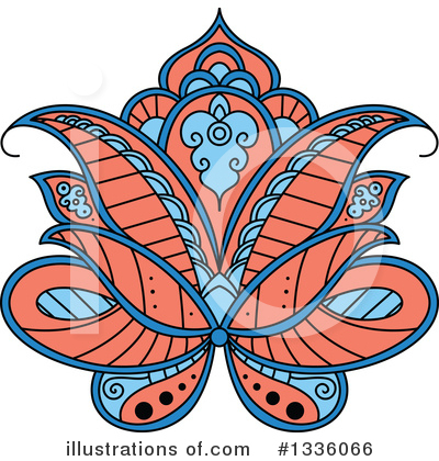 Royalty-Free (RF) Henna Flower Clipart Illustration by Vector Tradition SM - Stock Sample #1336066