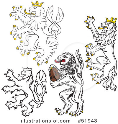 Heraldic Lion Clipart #51943 by dero