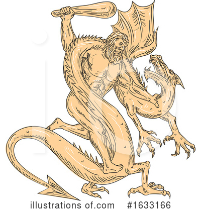 Medieval Dragon Clipart #1633166 by patrimonio