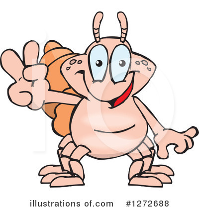 Royalty-Free (RF) Hermit Crab Clipart Illustration by Dennis Holmes Designs - Stock Sample #1272688