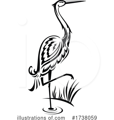 Cranes Clipart #1738059 by Vector Tradition SM