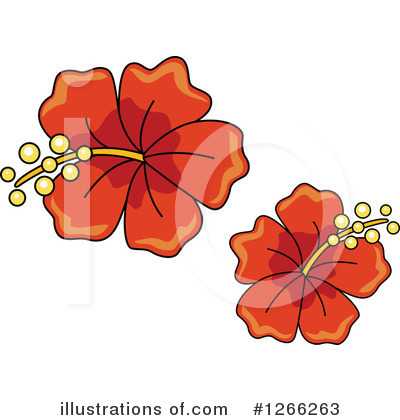 Royalty-Free (RF) Hibiscus Clipart Illustration by BNP Design Studio - Stock Sample #1266263