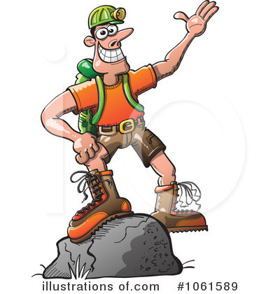 Royalty-Free (RF) Hiking Clipart Illustration by Zooco - Stock Sample #1061589