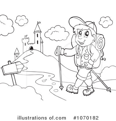 Royalty-Free (RF) Hiking Clipart Illustration by visekart - Stock Sample #1070182