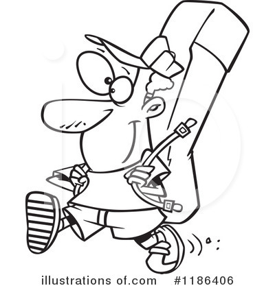 Royalty-Free (RF) Hiking Clipart Illustration by toonaday - Stock Sample #1186406