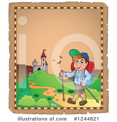 Royalty-Free (RF) Hiking Clipart Illustration by visekart - Stock Sample #1244621