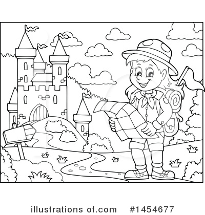 Royalty-Free (RF) Hiking Clipart Illustration by visekart - Stock Sample #1454677