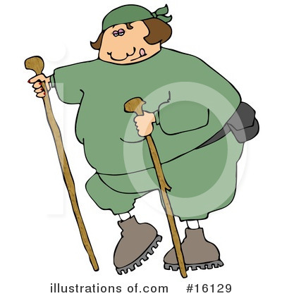 Royalty-Free (RF) Hiking Clipart Illustration by djart - Stock Sample #16129