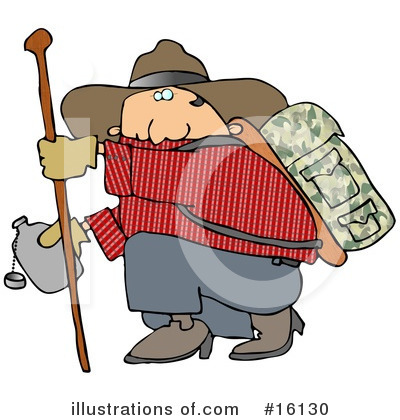 Royalty-Free (RF) Hiking Clipart Illustration by djart - Stock Sample #16130