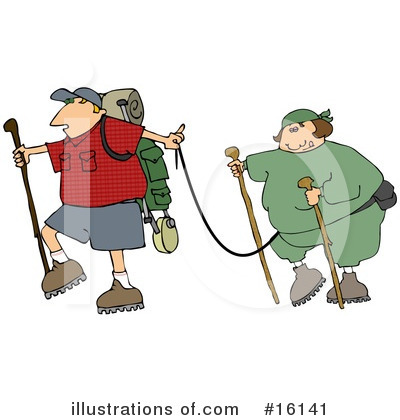 Royalty-Free (RF) Hiking Clipart Illustration by djart - Stock Sample #16141