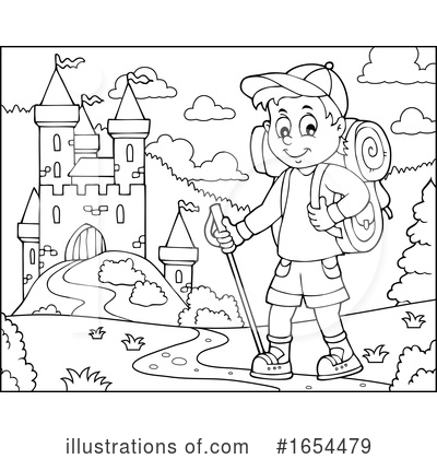 Royalty-Free (RF) Hiking Clipart Illustration by visekart - Stock Sample #1654479