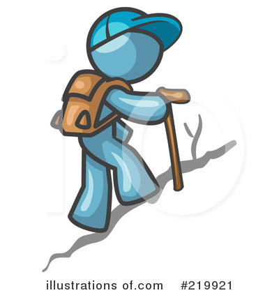 Royalty-Free (RF) Hiking Clipart Illustration by Leo Blanchette - Stock Sample #219921