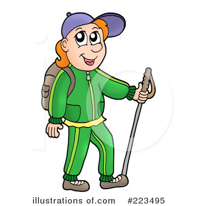 Royalty-Free (RF) Hiking Clipart Illustration by visekart - Stock Sample #223495