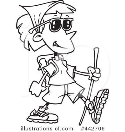 Royalty-Free (RF) Hiking Clipart Illustration by toonaday - Stock Sample #442706