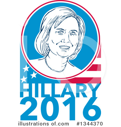 Royalty-Free (RF) Hillary Clinton Clipart Illustration by patrimonio - Stock Sample #1344370