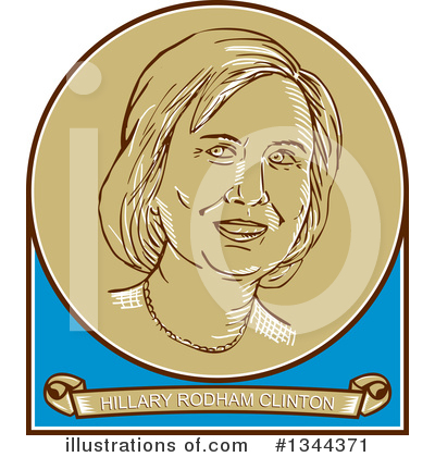 Royalty-Free (RF) Hillary Clinton Clipart Illustration by patrimonio - Stock Sample #1344371
