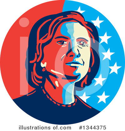 Royalty-Free (RF) Hillary Clinton Clipart Illustration by patrimonio - Stock Sample #1344375