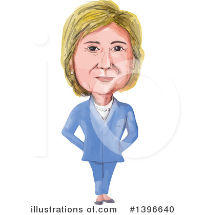Royalty-Free (RF) Hillary Clinton Clipart Illustration by patrimonio - Stock Sample #1396640