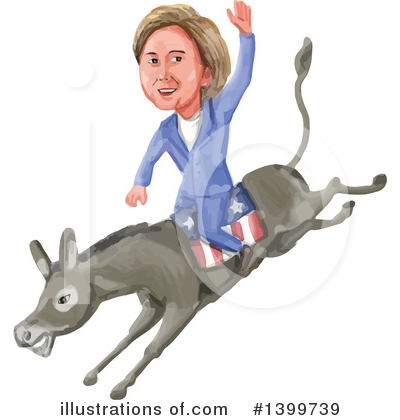 Royalty-Free (RF) Hillary Clinton Clipart Illustration by patrimonio - Stock Sample #1399739