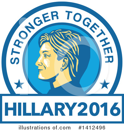 Royalty-Free (RF) Hillary Clinton Clipart Illustration by patrimonio - Stock Sample #1412496