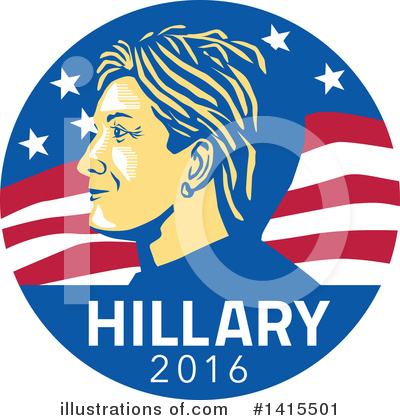 Hillary Clinton Clipart #1415501 by patrimonio