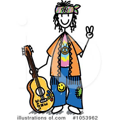 Royalty-Free (RF) Hippie Clipart Illustration by Frog974 - Stock Sample #1053962