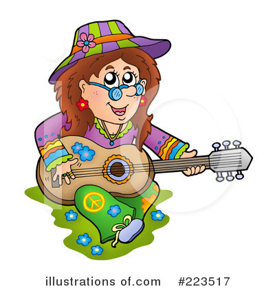 Royalty-Free (RF) Hippie Clipart Illustration by visekart - Stock Sample #223517
