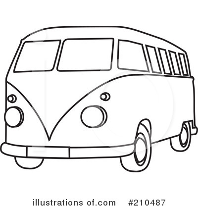 Royalty-Free (RF) Hippie Van Clipart Illustration by Rosie Piter - Stock Sample #210487