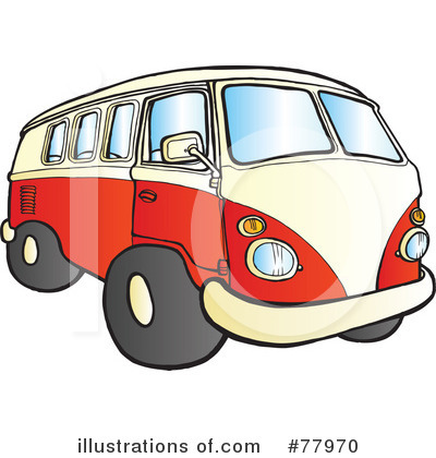 Royalty-Free (RF) Hippie Van Clipart Illustration by Snowy - Stock Sample #77970