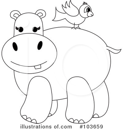 Hippo Clipart #103659 by Pams Clipart