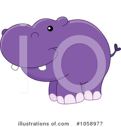 Royalty-Free (RF) Hippo Clipart Illustration by yayayoyo - Stock Sample #1058977